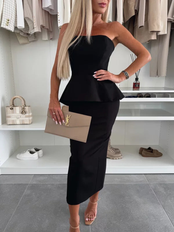 Spring Women's Clothes Sheath Off-shoulder Suit Women